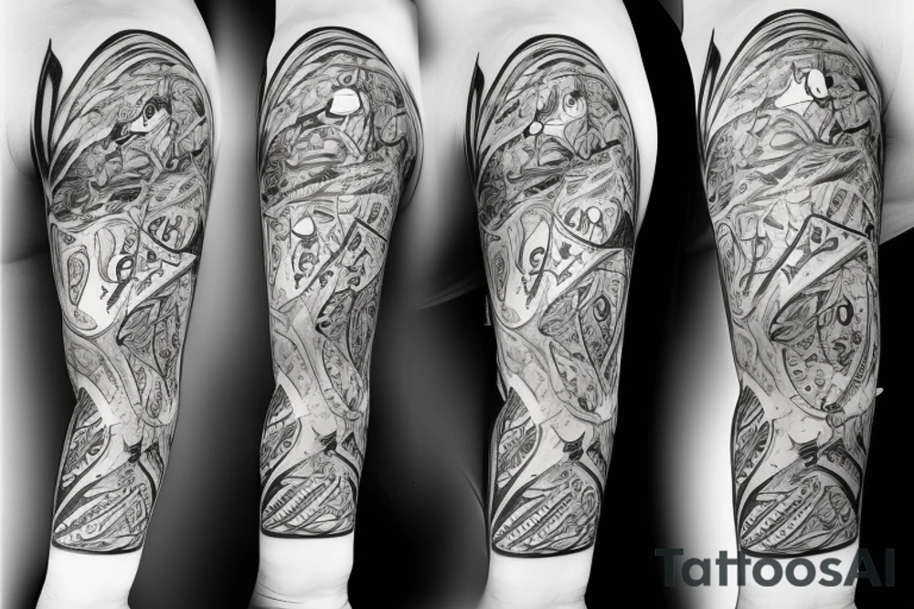 Hourglass with measures tattoo idea