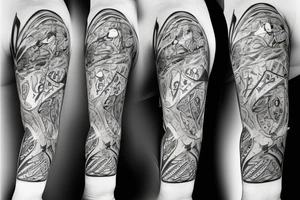 Hourglass with measures tattoo idea