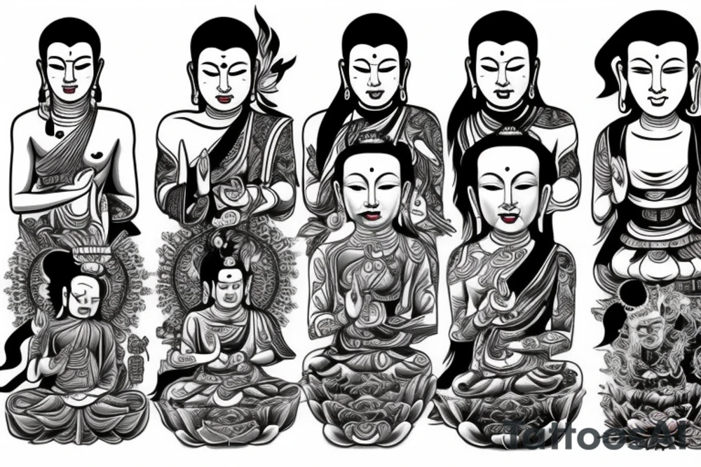 buddhist temple tattoo idea