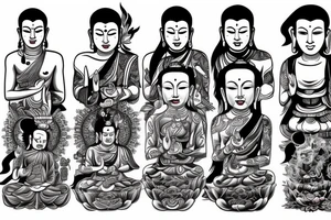 buddhist temple tattoo idea