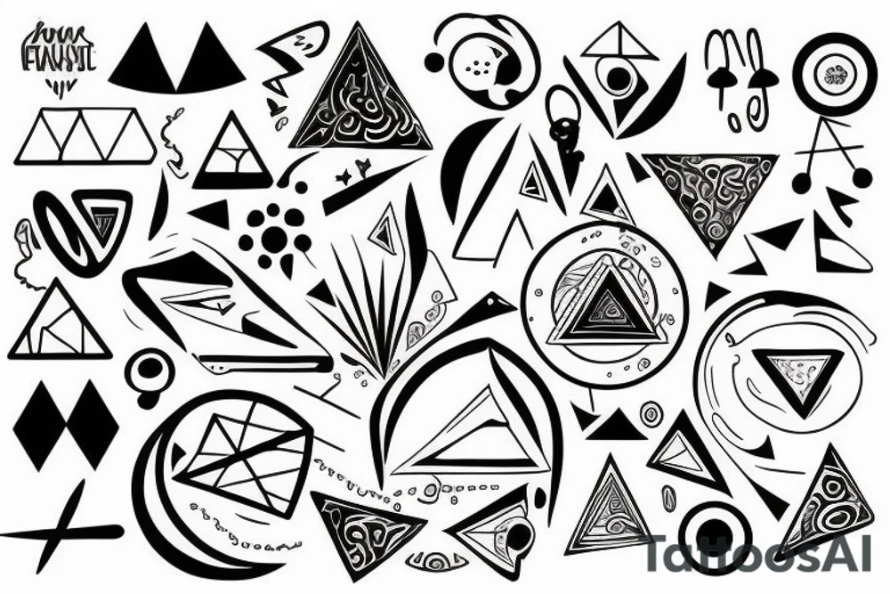 circle over triangle tattoo idea