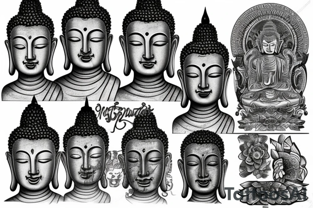 statue of Buddha tattoo idea