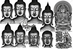 statue of Buddha tattoo idea