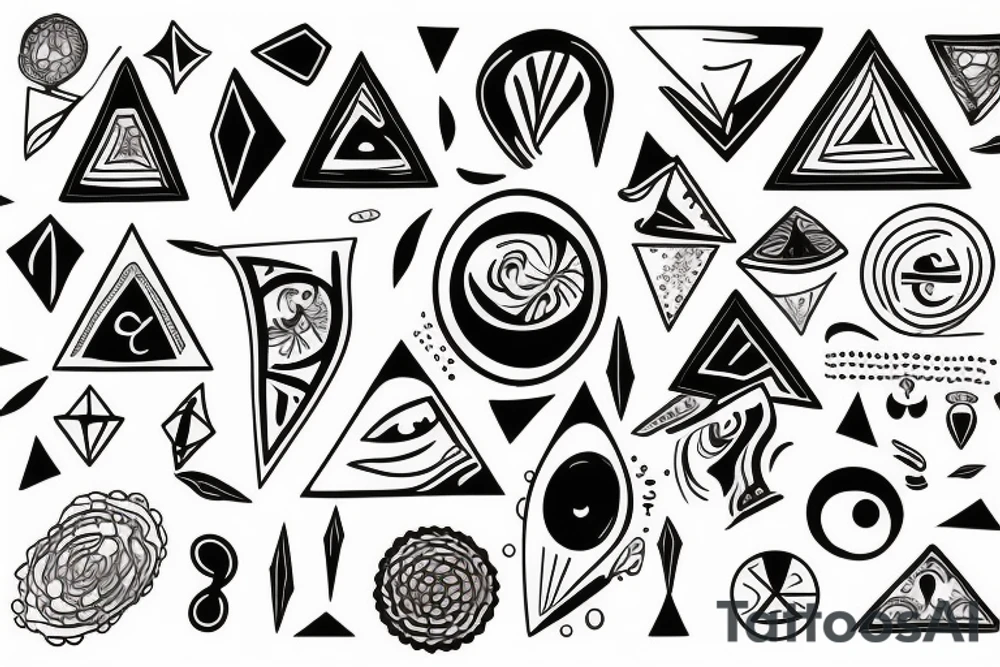 circle over triangle tattoo idea