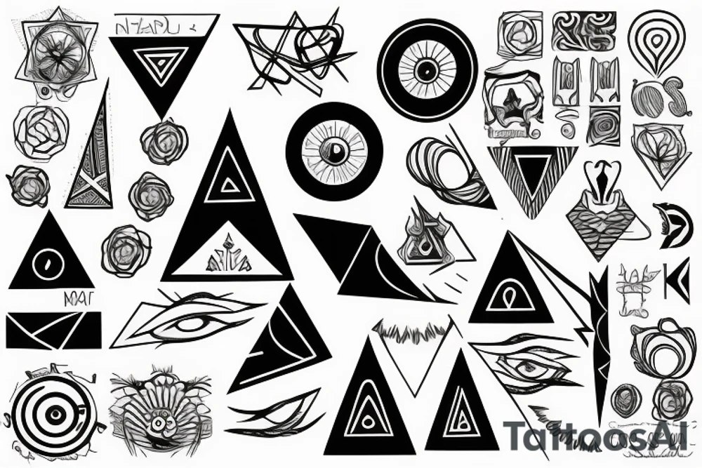 circle over triangle tattoo idea