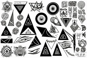 circle over triangle tattoo idea