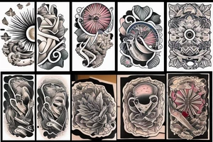 his and hers matching tattoo with beach theme tattoo idea