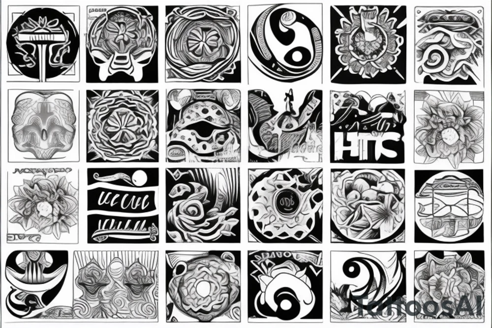 his and hers matching tattoo with beach theme tattoo idea