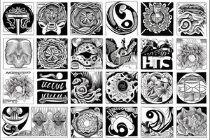 his and hers matching tattoo with beach theme tattoo idea