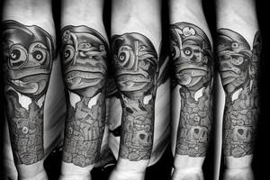 just one frog smoking a cigar tattoo idea
