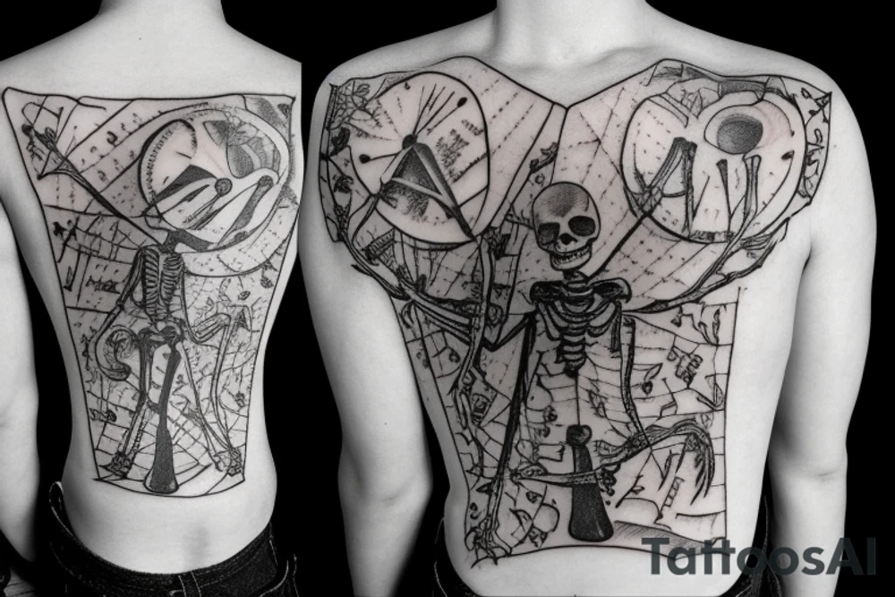 a skeleton standing on a hour glass while playing a violin tattoo idea a skeleton standing on a hour glass while playing a violin tattoo idea