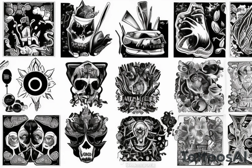 Ракета взлетает в другой мир tattoo idea