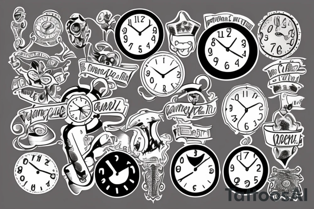 Clock into the past tattoo idea