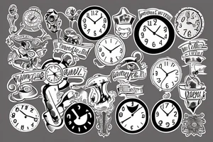 Clock into the past tattoo idea