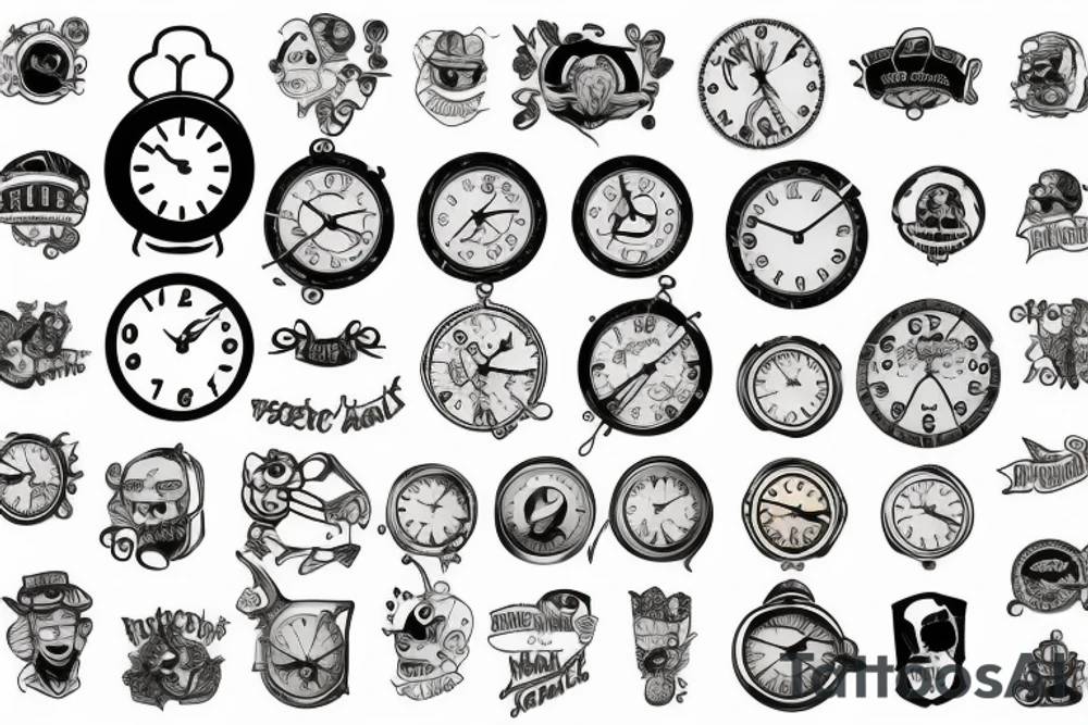 Clock into the past tattoo idea