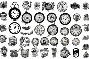 Clock into the past tattoo idea
