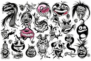 Color Watch monster tattoo idea