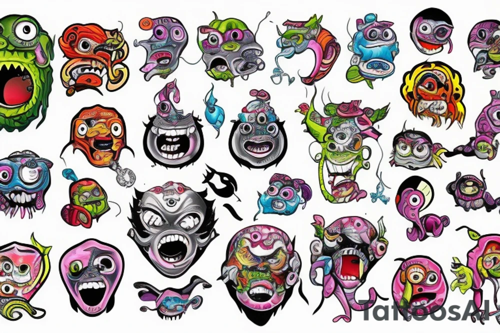 Color Watch monster tattoo idea