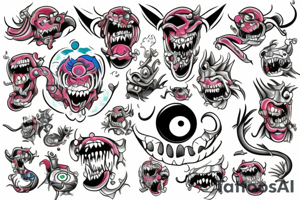 Color Watch monster tattoo idea