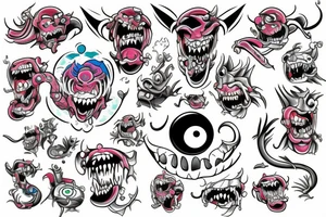 Color Watch monster tattoo idea