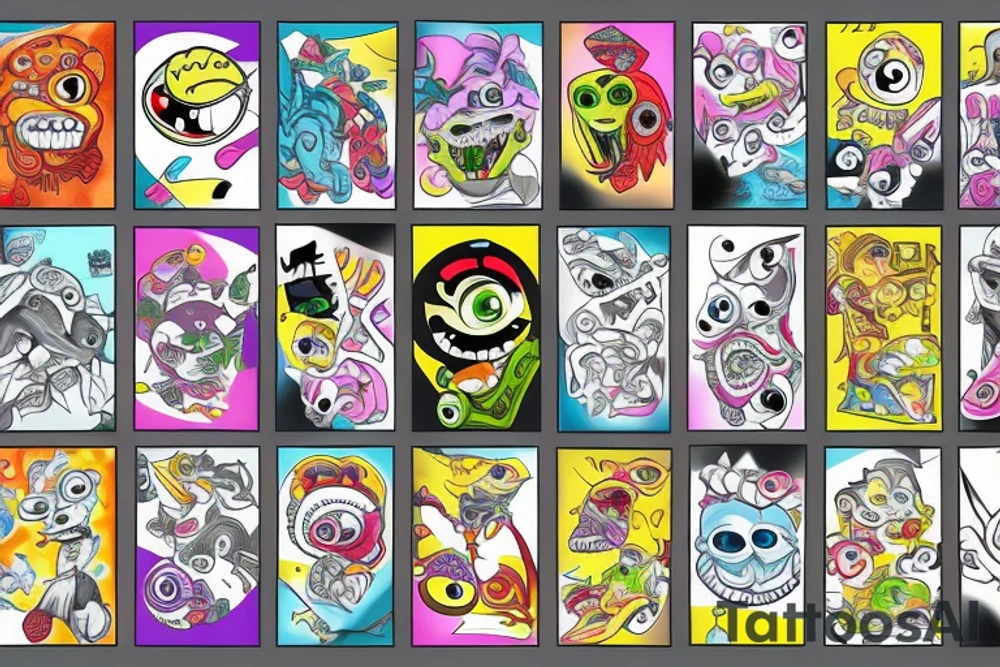 Color Watch monster tattoo idea