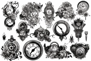 woman steampunk tattoo idea