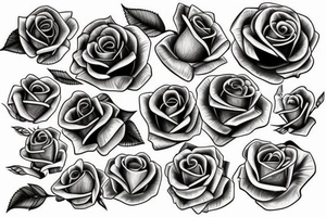 rose with mechanic parts tattoo idea