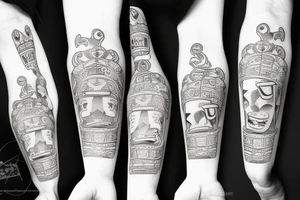 symmetric white beer bottle tattoo idea