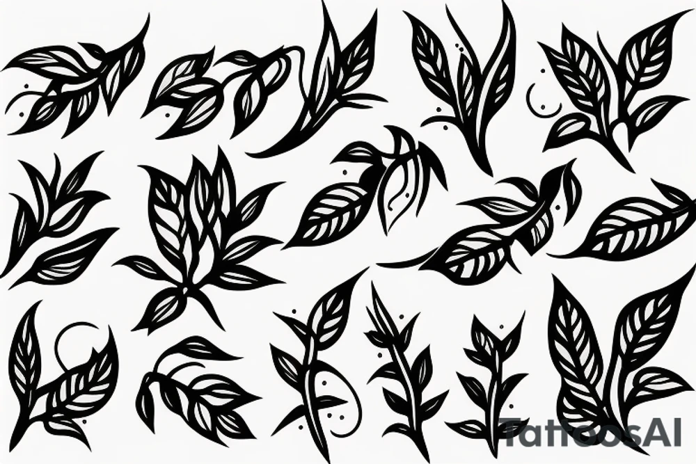 symmetric hops plant tattoo idea