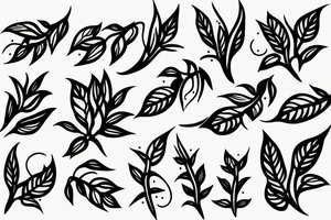symmetric hops plant tattoo idea