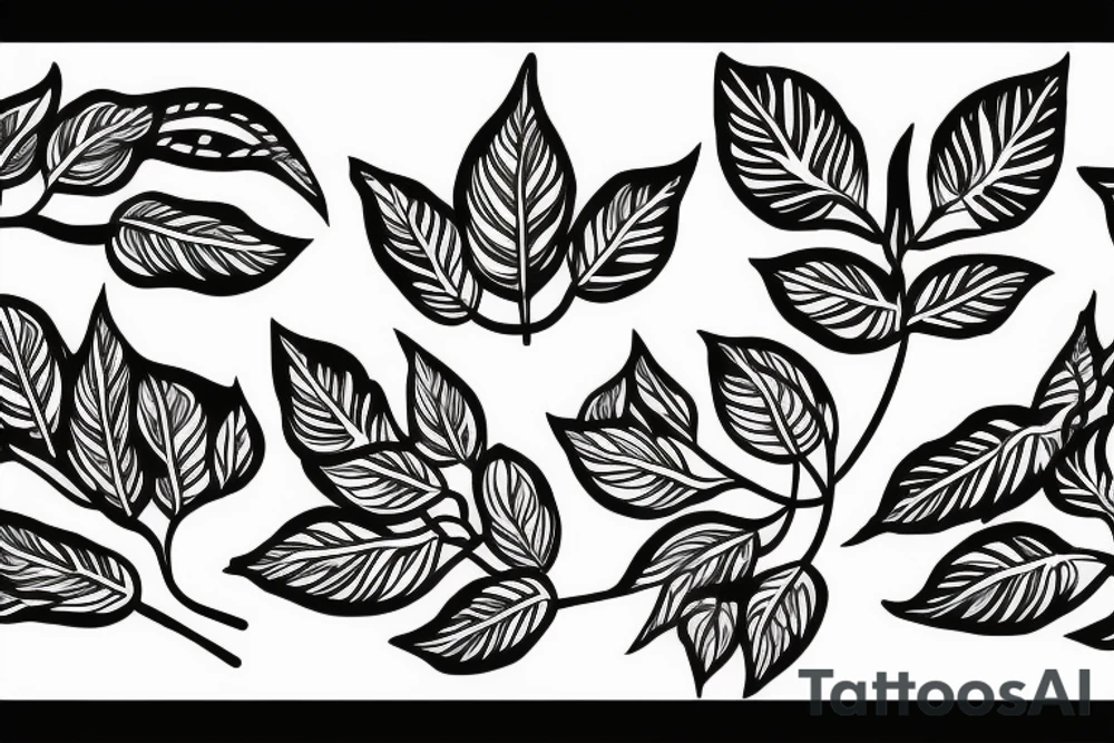 symmetric hops plant tattoo idea