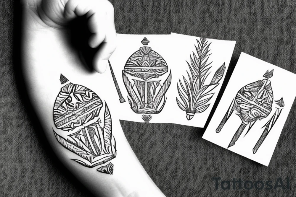 symmetric hops plant tattoo idea