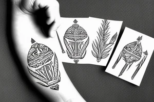 symmetric hops plant tattoo idea