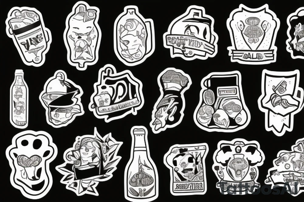 hops and malt tattoo idea