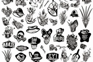 hops and malt tattoo idea