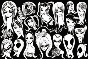 goth femdomz cosplay tattoo idea