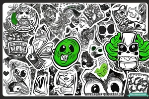 hops green tattoo idea