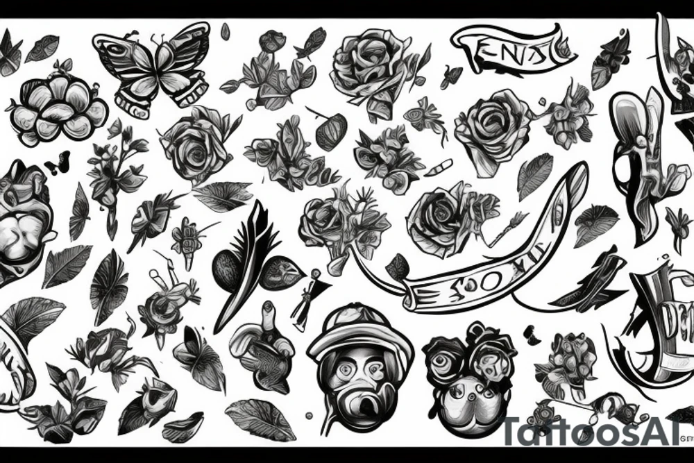 hops green tattoo idea