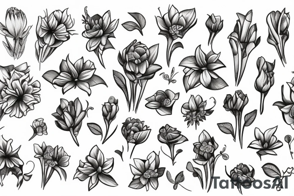 hops flower tattoo idea