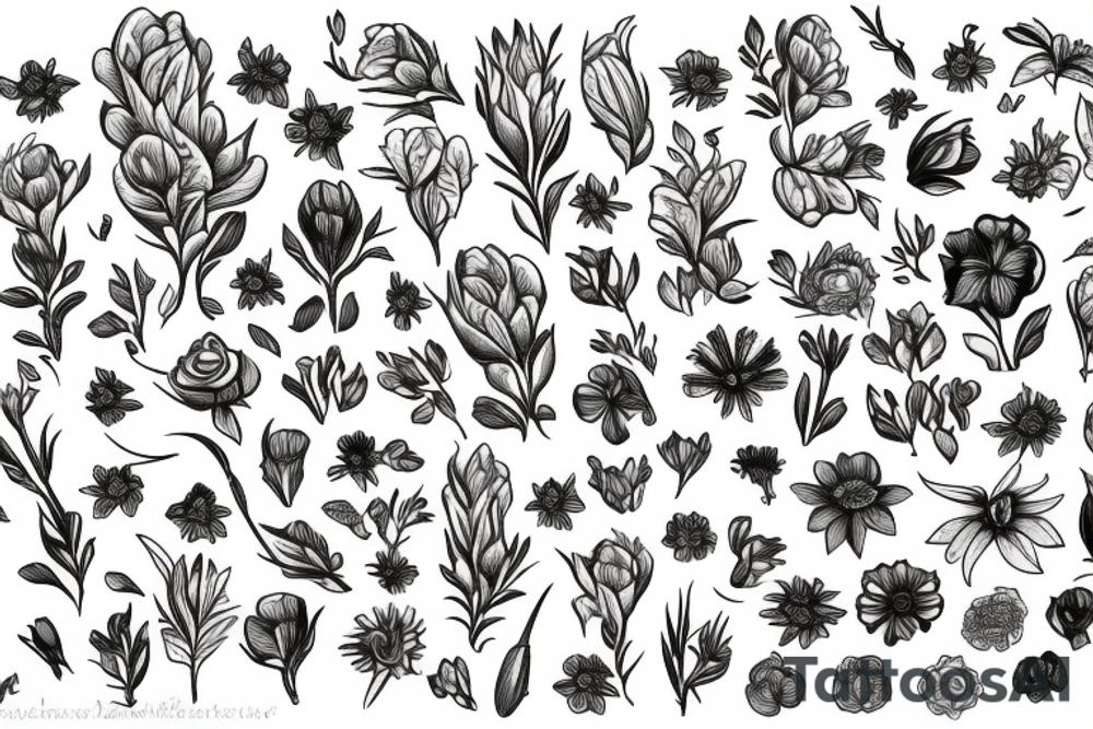 hops flower tattoo idea