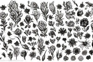 hops flower tattoo idea