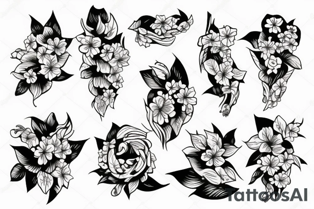 hops flower tattoo idea