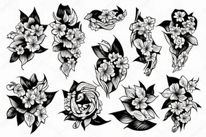 hops flower tattoo idea
