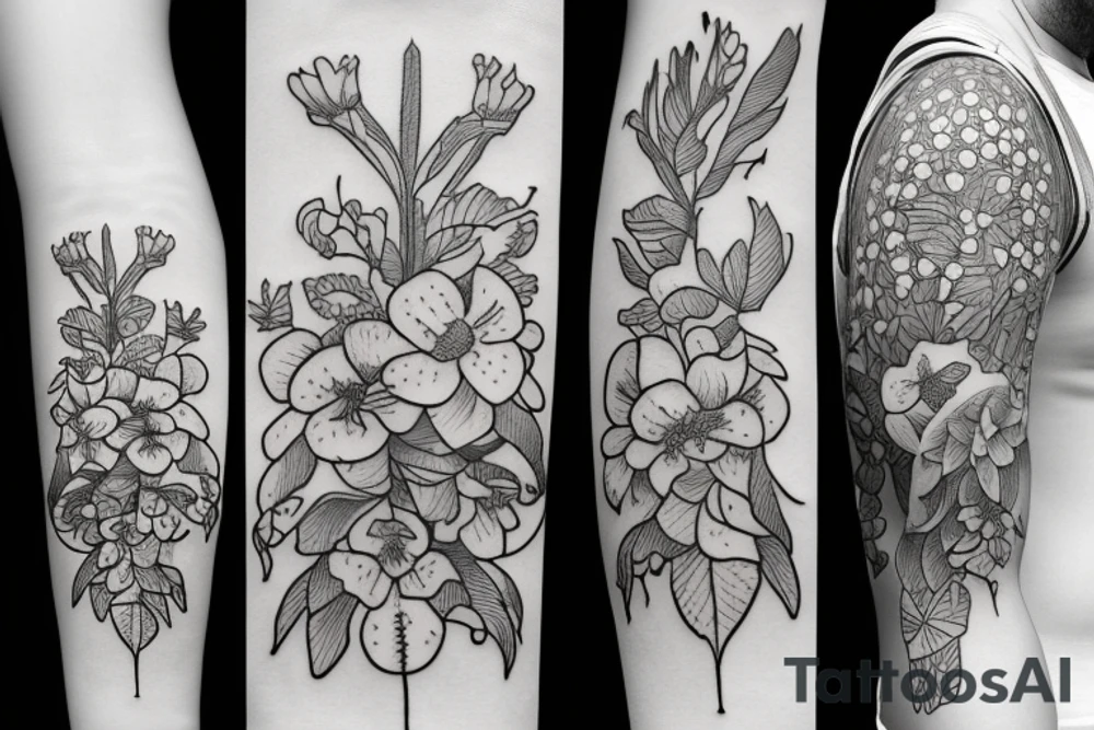 hop blossom tattoo idea