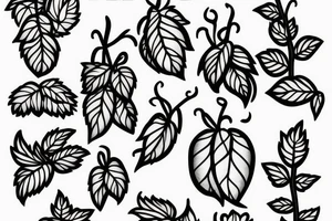 hop plant tattoo idea