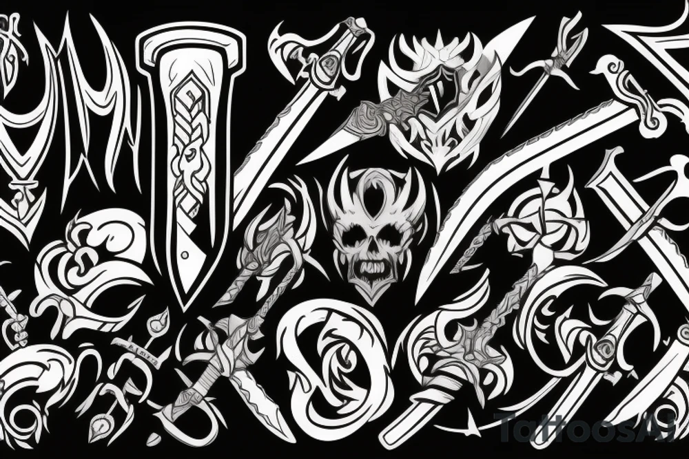 god sword tattoo idea