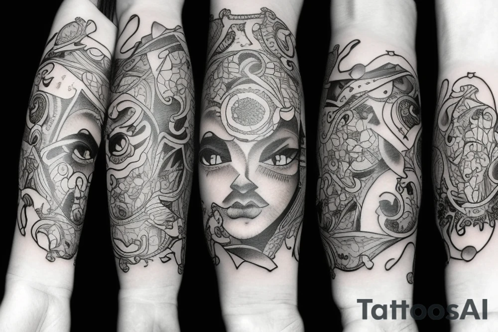 5 cats tattoo tattoo idea
