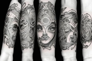 5 cats tattoo tattoo idea