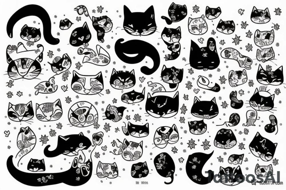 little cats tattoo idea