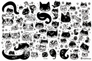 little cats tattoo idea